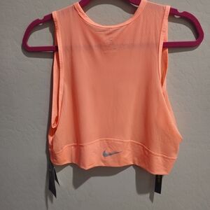 Nike Women's Orange Mesh Tank Top